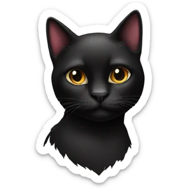 Black cat in tattoo sticker