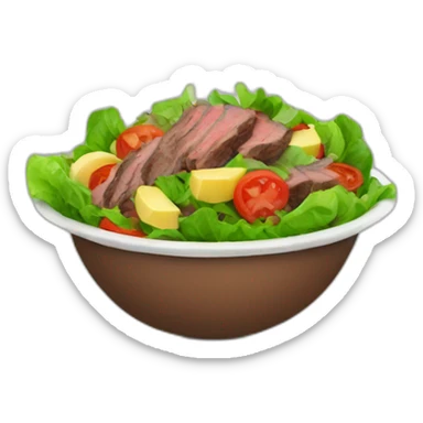 Salad with beef sticker