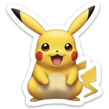 pikachu face sticker