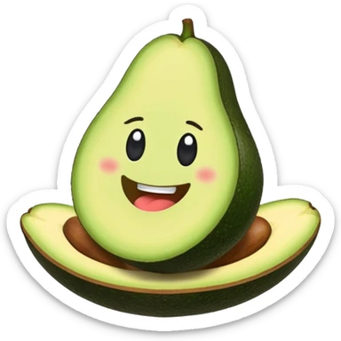 Casa de Infonafit con un aguacate con pies  brazos sticker