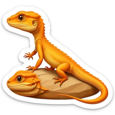 orange lizard sticker