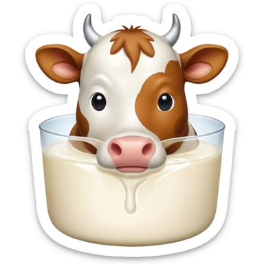 cow in a milk sticker