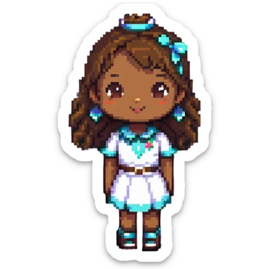 cute brown girl sticker