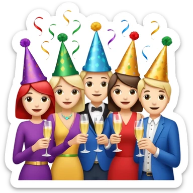 Happy holidays greetings sticker