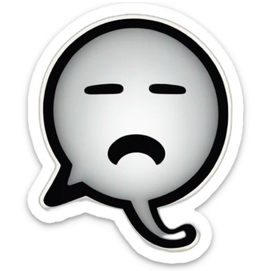 Exclamation mark inside a speech bubble. sticker