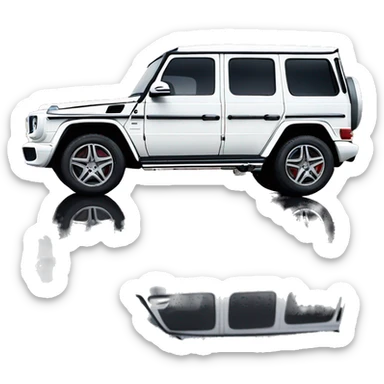 White Mercedes G-Klasse SUV sticker