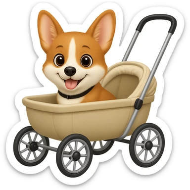 Make the corgi slim and extra cute, keeping a realistic look in the style of Apple emojis, with no background. sticker
