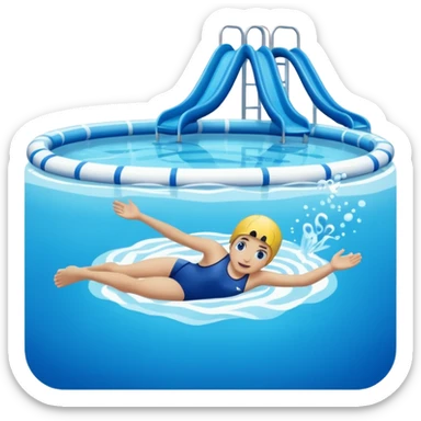 Water park swimming pool sticker