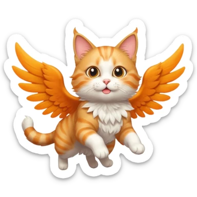 Un gato volador sticker