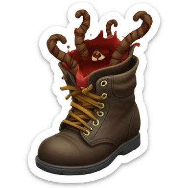   Krampus poop in a shoe sticker