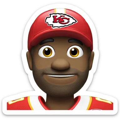 Kermit the Frog wearing a #15 chiefs jersey sticker