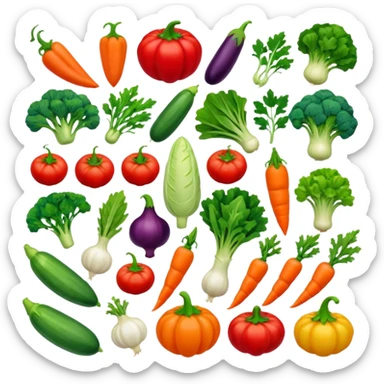 fresh vegetables sticker