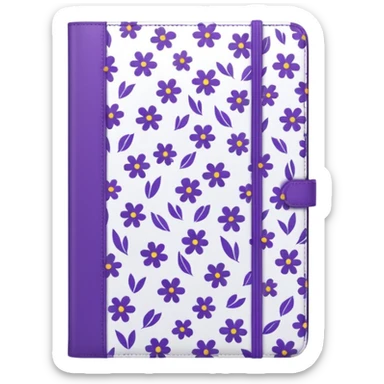 journal white and purple sticker