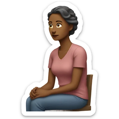 Woman patiently waiting  sticker