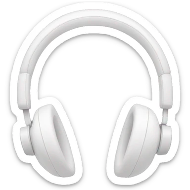 White headphones with bows  sticker