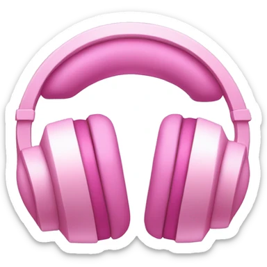 Headphones with pink bows on them sticker