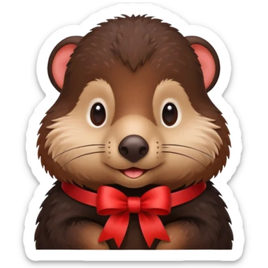 mole with ribbon sticker