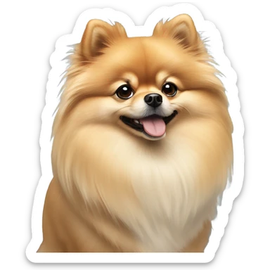 realistic Pomeranian portrait sticker