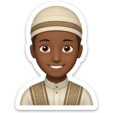Muslim teenage boy sticker