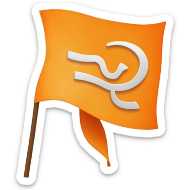 an orange trangular flag written JAI SHREE RAM ON IT sticker