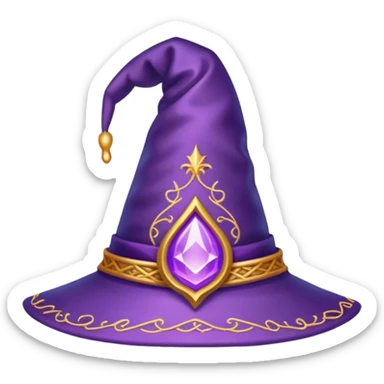 wizard hat glowing sticker