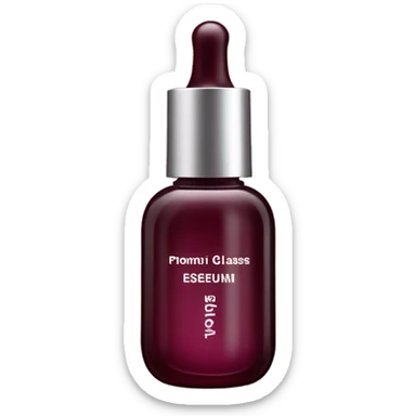 Burgundy skin care serum bottle sticker