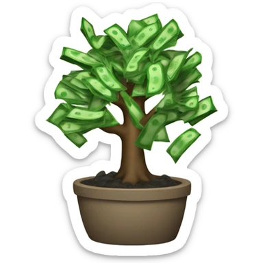 Money tree sticker