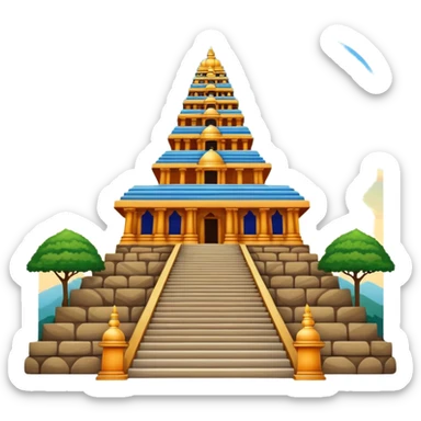 Ayyappa temple with 18 steps sticker