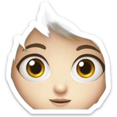 big eyes manga style sticker