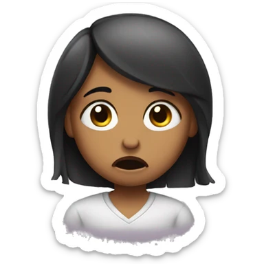 Girl crying and saying sorry  sticker