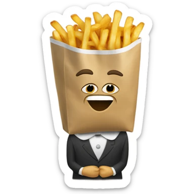 Put the bag in the fries sticker