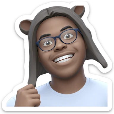 casual portrait of a boy sticker