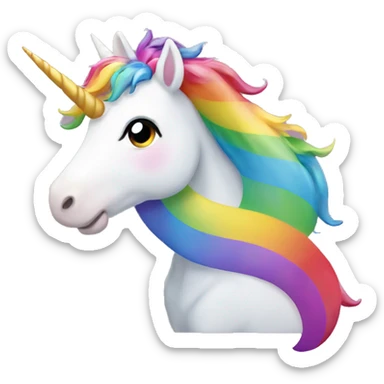 Unicorn on the rainbow sticker