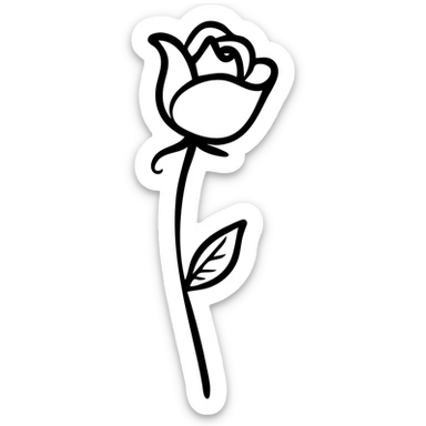 Combined icon of a wilted rose flower with a low battery symbol incorporated into the stem sticker