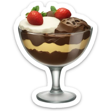 Dessert in glas sticker