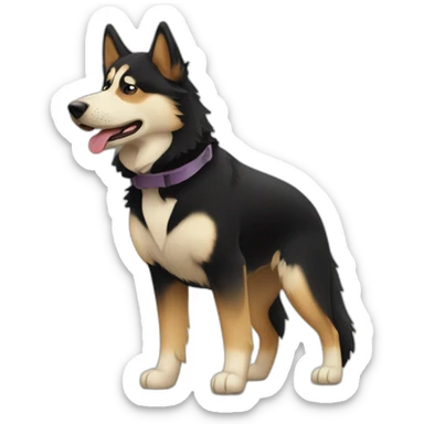 Berger allemand croisé husky yin yang sticker