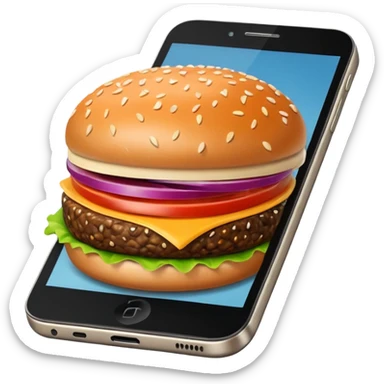 picture of a hamburguer in a phone sticker