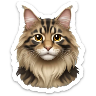 tan and black tabby maine coon sticker