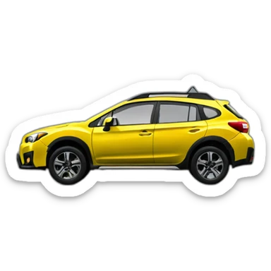 yellow-Subaru-crosstrek-side-view sticker
