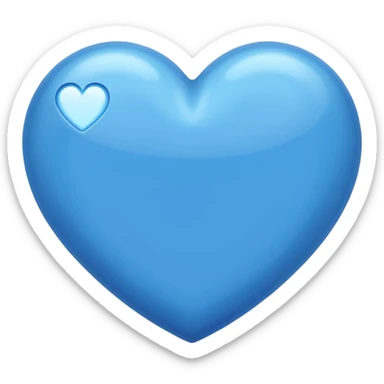 Quiero un corazón 💓 pero azul sticker