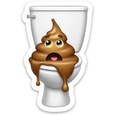 poop in toilet sticker