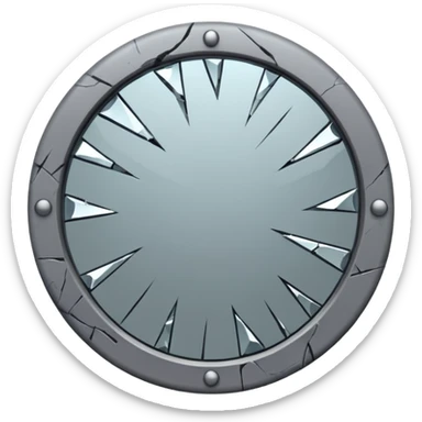 broken gray mirror sticker