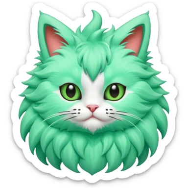 Minty Leaf Juicy Feline Fluffy Sprigatito-Fakémon-creature sticker