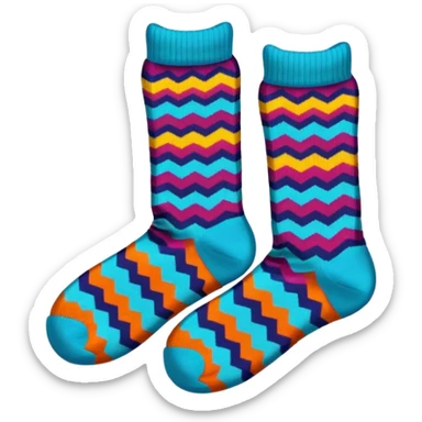 socks with zigzags sticker