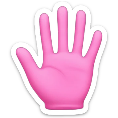 Pink-hand sticker