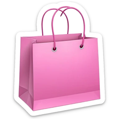 Pink shopping bags sticker