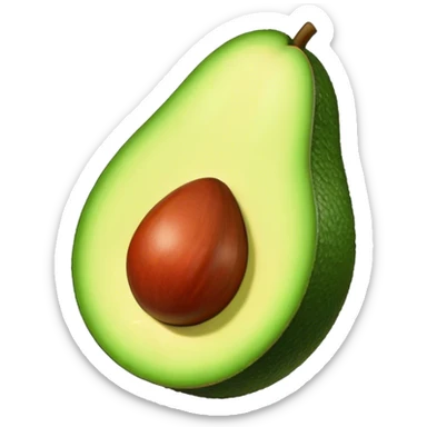 Un aguacate con labios grandes sticker