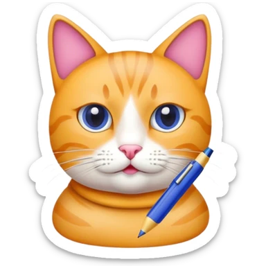 cat with bic sticker