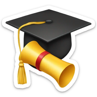 graduation hat sticker