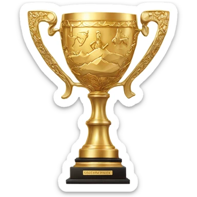 7 continents club golden trophy sticker